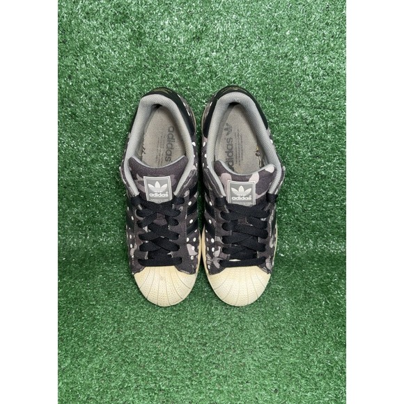 Adidas Superstar Shoes Women 8.5 Mens 7 Black Polka Dot Shell Toe Casual Sneaker - Picture 7 of 9